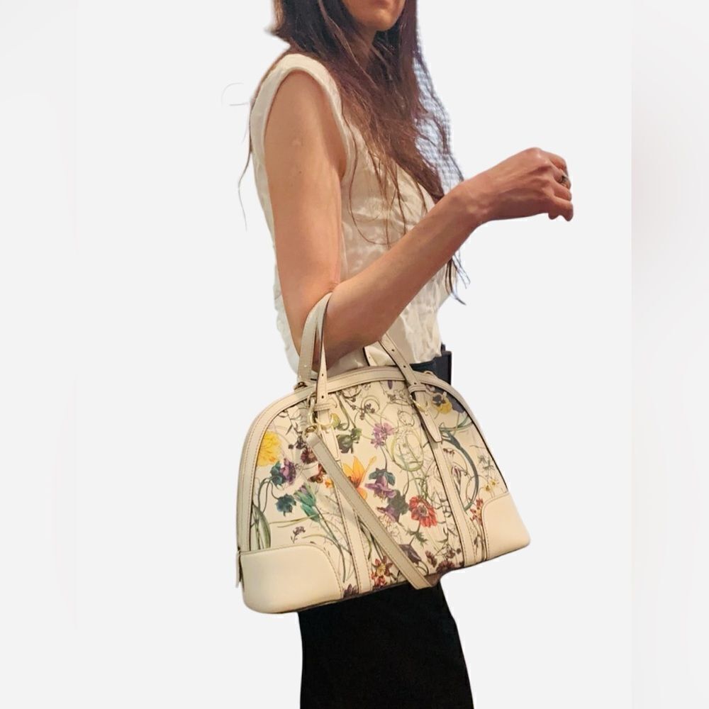 Gucci floral Dome tote with shoulder strap